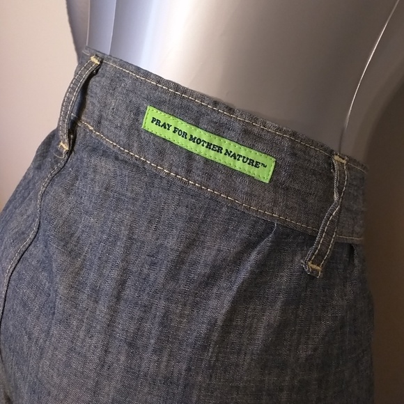 BOGO 🆓! Pray For Mother Nature Chambray Trousers - Picture 6 of 8
